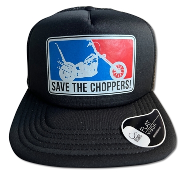 Preview: Save The Choppers! – Trucker Hat ML-Logo Black