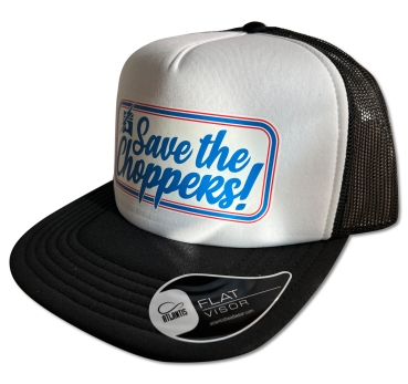 Save The Choppers! – Trucker Hat Piston Black-White