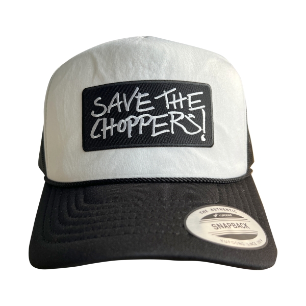 Save The Choppers! – Trucker Hat Statement Black-White