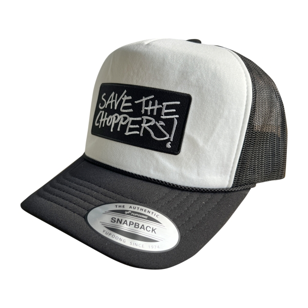 Save The Choppers! – Trucker Hat Statement Black-White