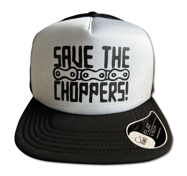 Save The Choppers! – Trucker Hat Chain Black-White