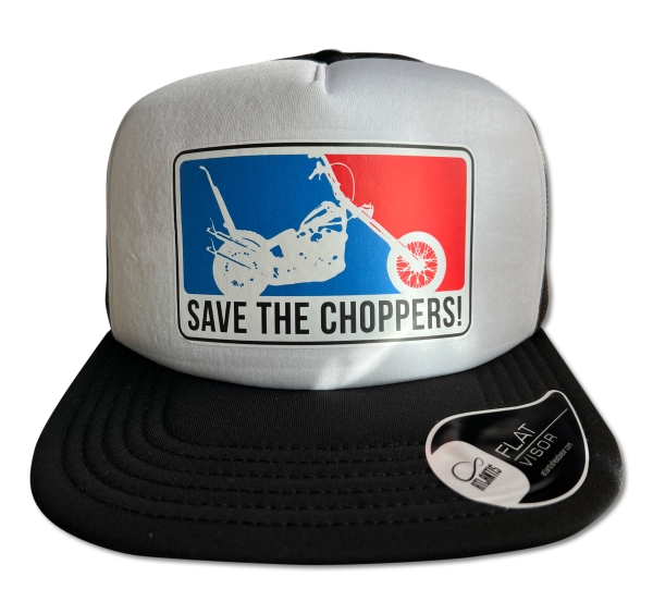 Save The Choppers! – Trucker Hat ML-Logo Black-White