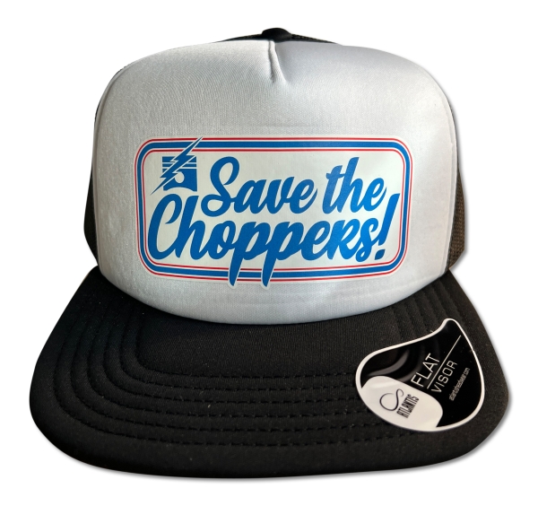 Save The Choppers! – Trucker Hat Piston Black-White